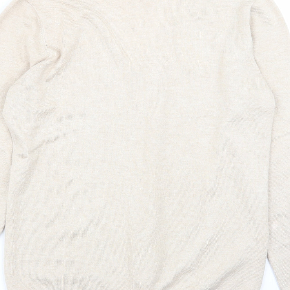 Womens UK Size S encuentro Beige Cardigan Jumper