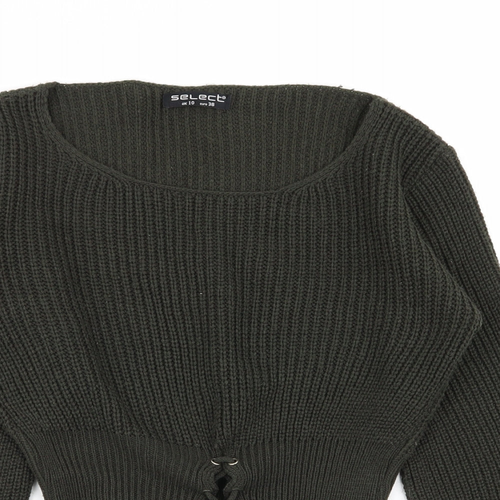 Womens UK Size 10 Select Green Pullover Jumper