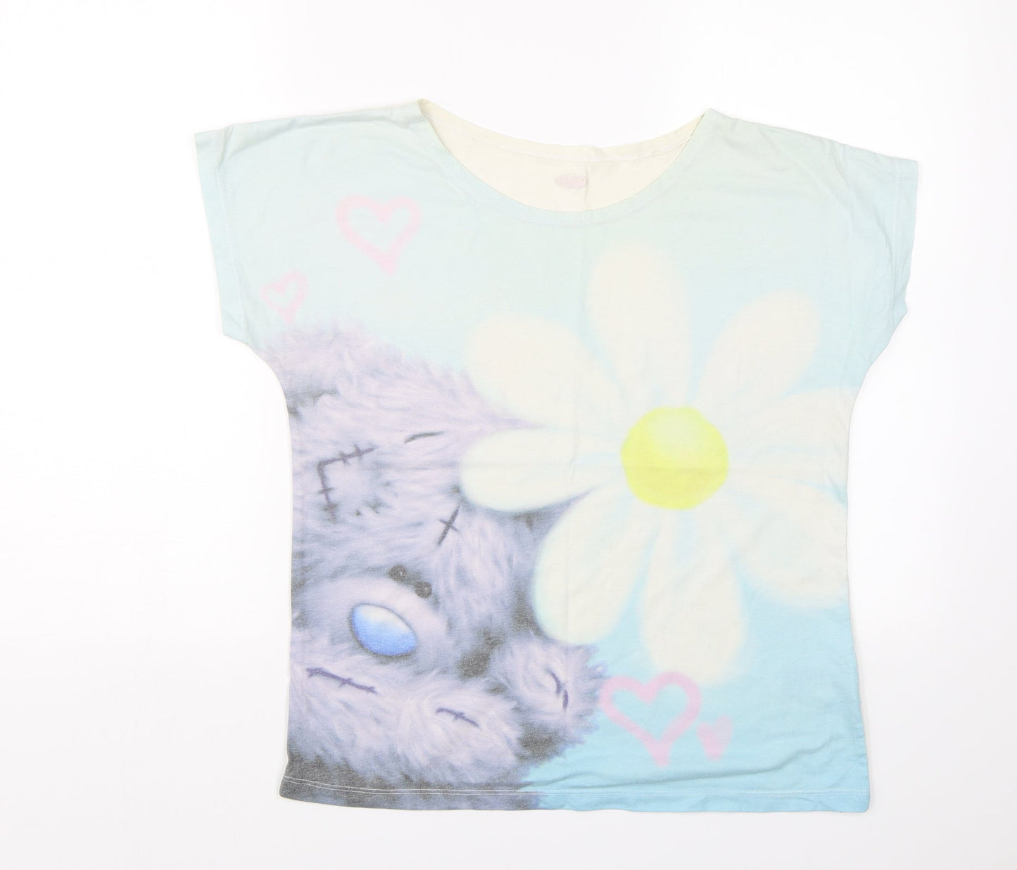 M &S Girls White   Top Pyjama Top Size 13-14 Years  - Tatty teddy