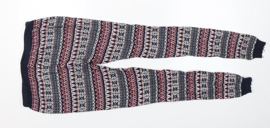 Atmosphere Womens Red Argyle/Diamond  Capri Leggings Size 8 L22 in