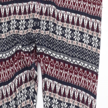 Atmosphere Womens Red Argyle/Diamond  Capri Leggings Size 8 L22 in