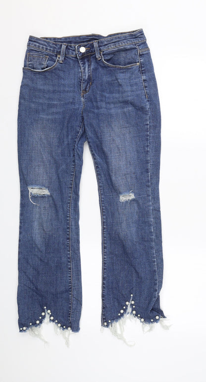 Aitoo Suxi Womens Blue  Denim Straight Jeans Size L L24 in