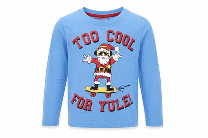 Pep&co Boys Blue   Basic T-Shirt Size 5-6 Years  - Santa