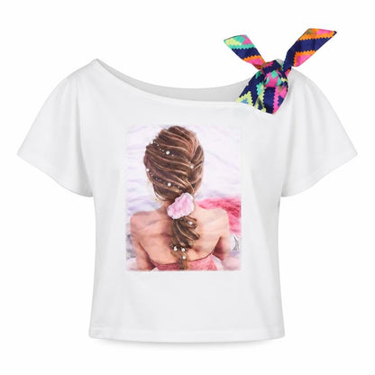 Womens UK Size S Shien White Basic T-Shirt