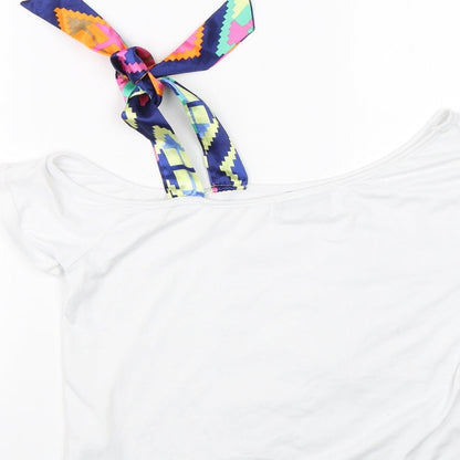 Womens UK Size S Shien White Basic T-Shirt
