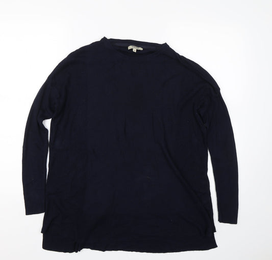 Womens UK Size M Papaya Blue Pullover Jumper