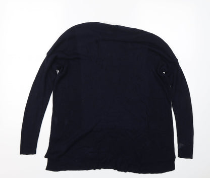 Womens UK Size M Papaya Blue Pullover Jumper