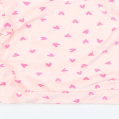 Jeff&co Girls Pink Polka Dot  Top Pyjama Top Size 4-5 Years  - Hearts
