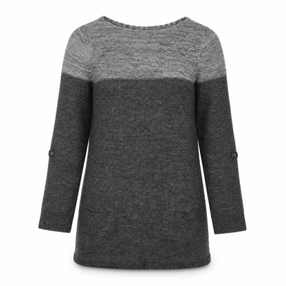 Womens UK Size 10 BHS Grey Pullover Jumper