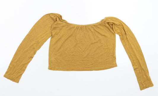 Boohoo Womens Beige   Basic T-Shirt Size 12