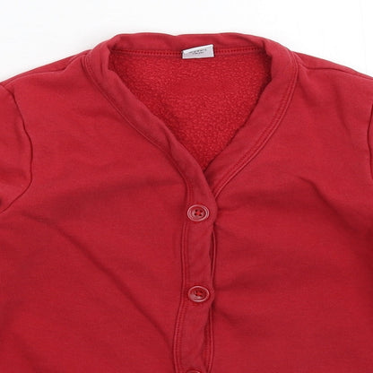 TU Boys Red   Track Jacket Jacket Size 6 Years