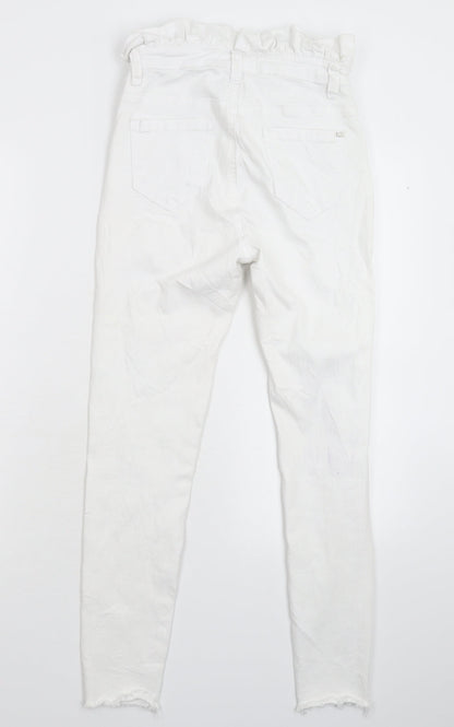 Blue Rays Womens White  Denim Skinny Jeans Size 28 in L27 in