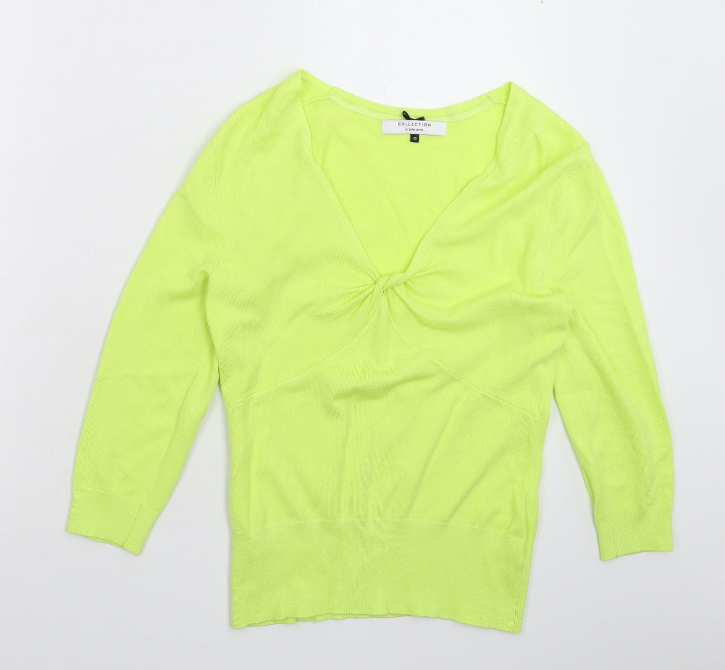 Womens UK Size 10 John Lewis Green Pullover Jumper