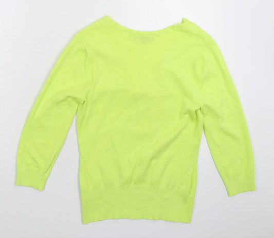 John Lewis Womens Green  Knit Pullover Jumper Size 10