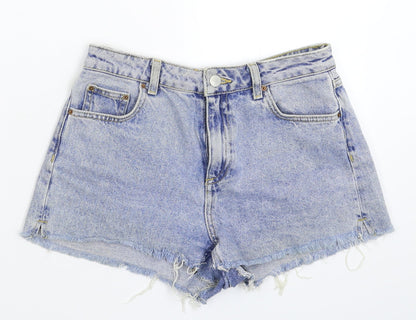 Denim & Co. Womens Blue  Denim Hot Pants Shorts Size 8