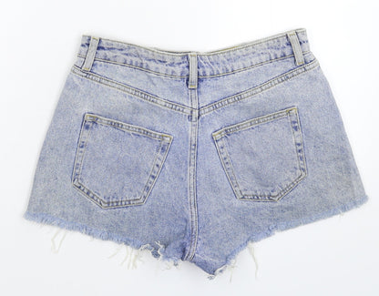 Denim & Co. Womens Blue  Denim Hot Pants Shorts Size 8