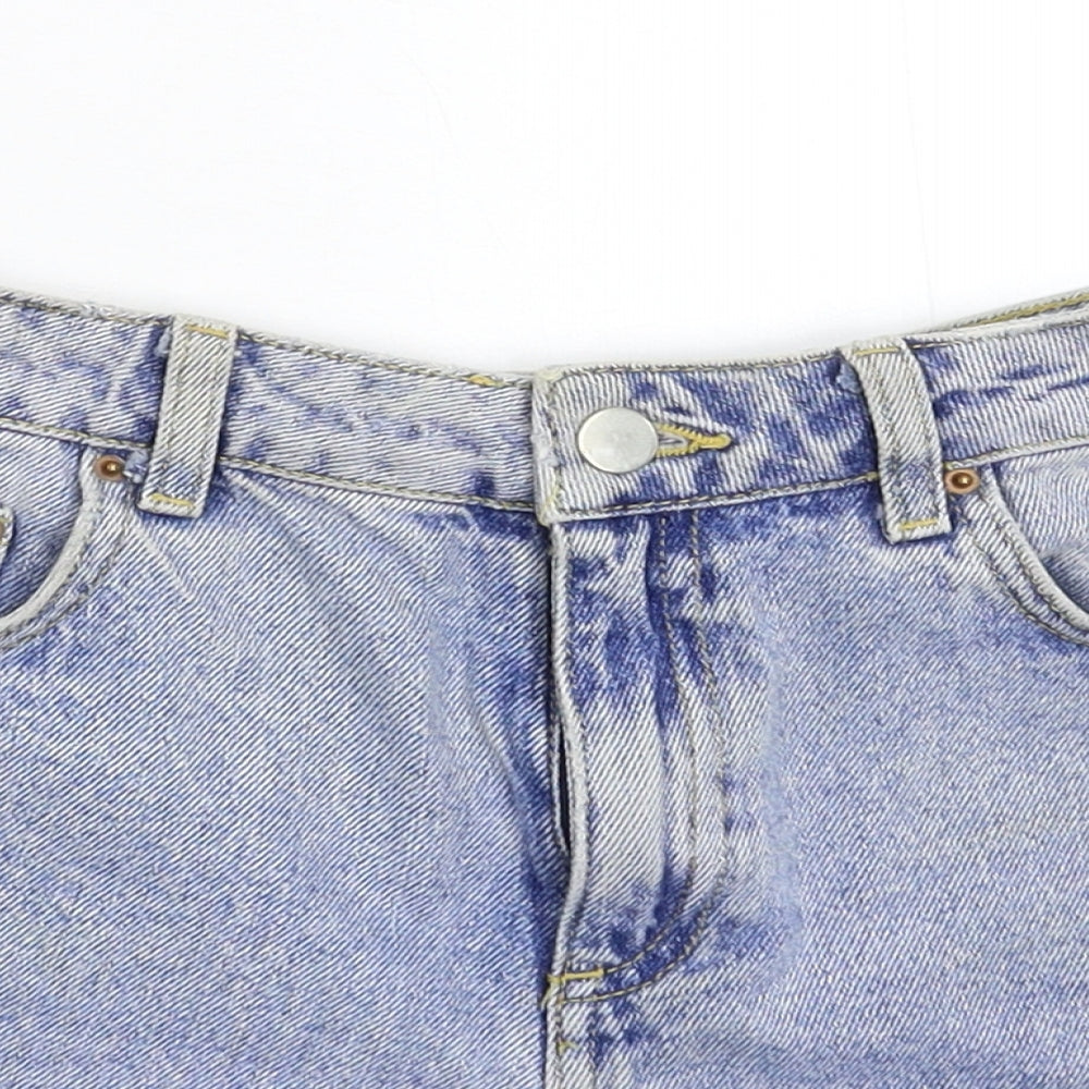 Denim & Co. Womens Blue  Denim Hot Pants Shorts Size 8