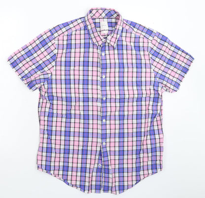 Mens UK Size L Gap Multicoloured  Button-Up Short Sleeve Casual Shirt