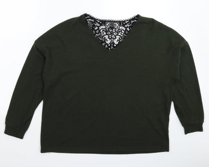Dorothy Perkins Womens Green  Knit Pullover Jumper Size 14