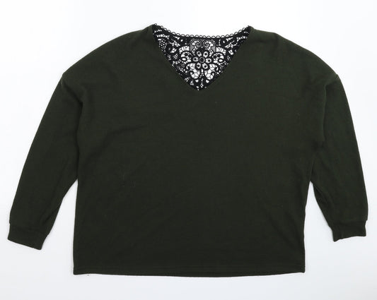 Dorothy Perkins Womens Green  Knit Pullover Jumper Size 14