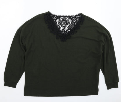 Dorothy Perkins Womens Green  Knit Pullover Jumper Size 14