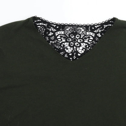 Dorothy Perkins Womens Green  Knit Pullover Jumper Size 14