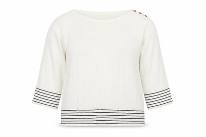 cashmasobt Womens White   Pullover Jumper Size S
