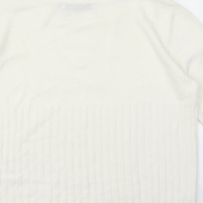 cashmasobt Womens White   Pullover Jumper Size S