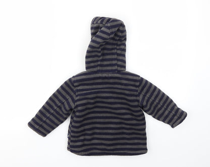Debenhams Boys Blue Striped  Basic Jacket Jacket Size 6-9 Months
