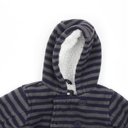 Debenhams Boys Blue Striped  Basic Jacket Jacket Size 6-9 Months