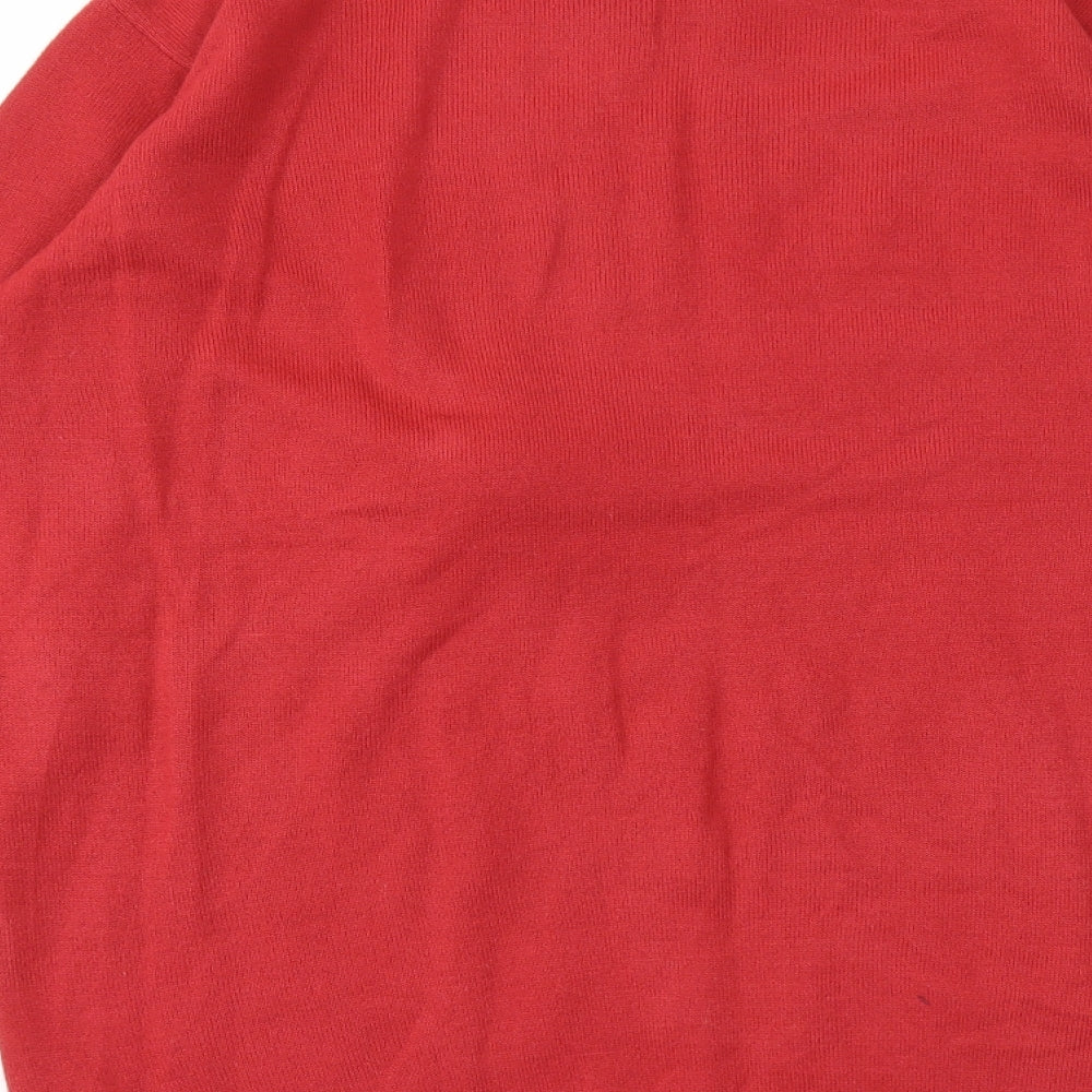 Livergy Womens Red Animal Print  Pullover Jumper Size M