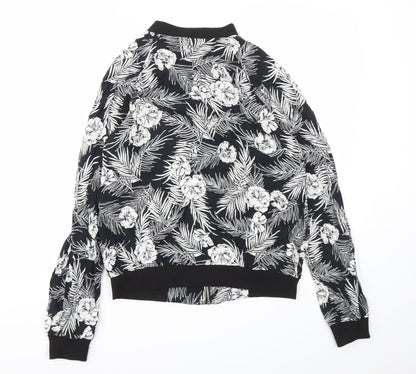 F&F Womens Black Floral  Jacket  Size 8