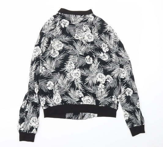 F&F Womens Black Floral  Jacket  Size 8