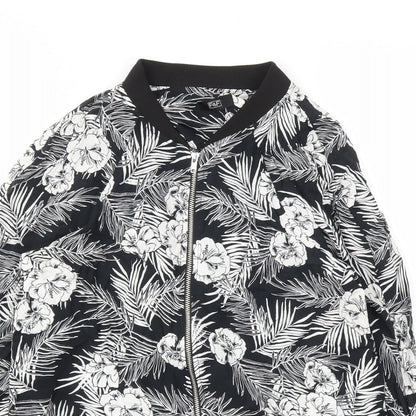 F&F Womens Black Floral  Jacket  Size 8