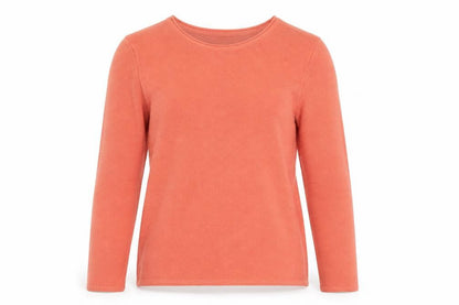 Womens UK Size 10 Afibel Orange Pullover Jumper