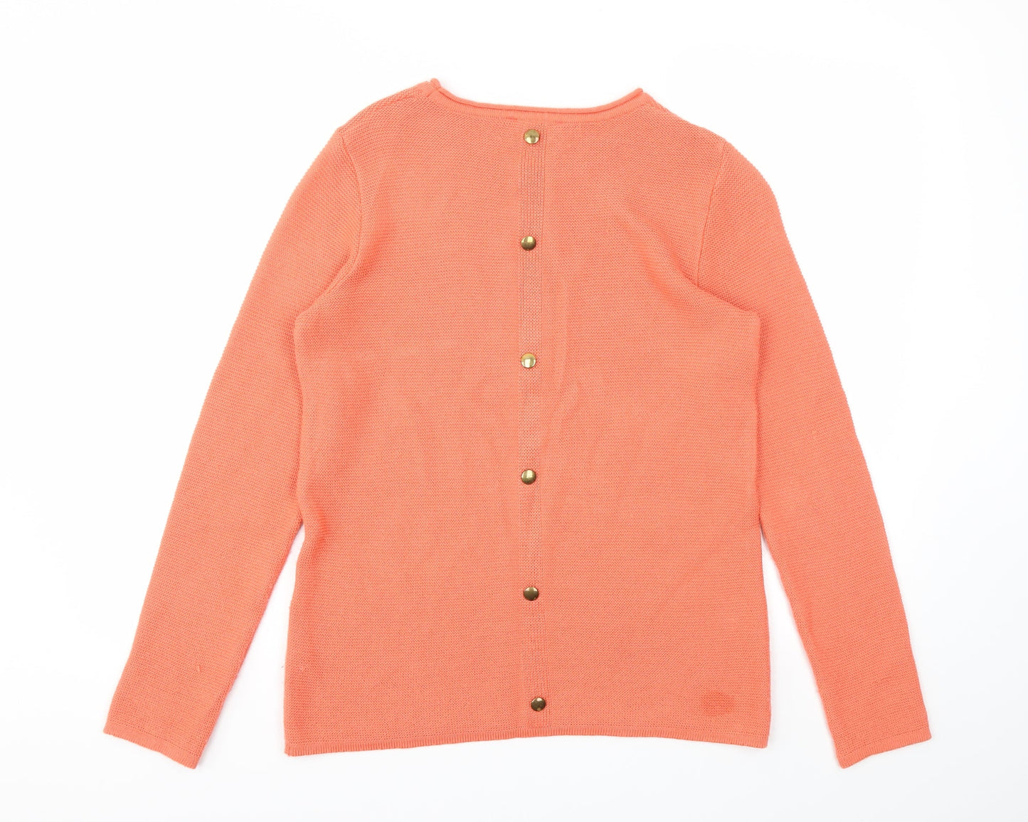 Womens UK Size 10 Afibel Orange Pullover Jumper