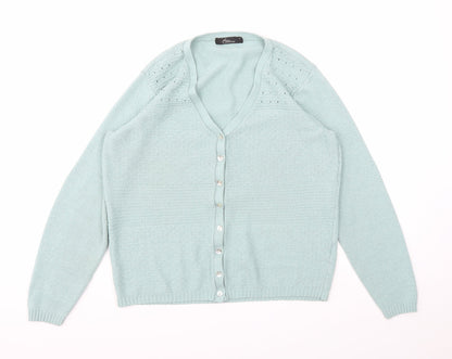 BM Womens Blue   Cardigan Jumper Size S