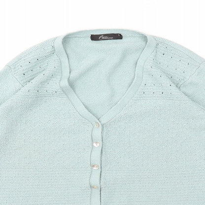 BM Womens Blue   Cardigan Jumper Size S
