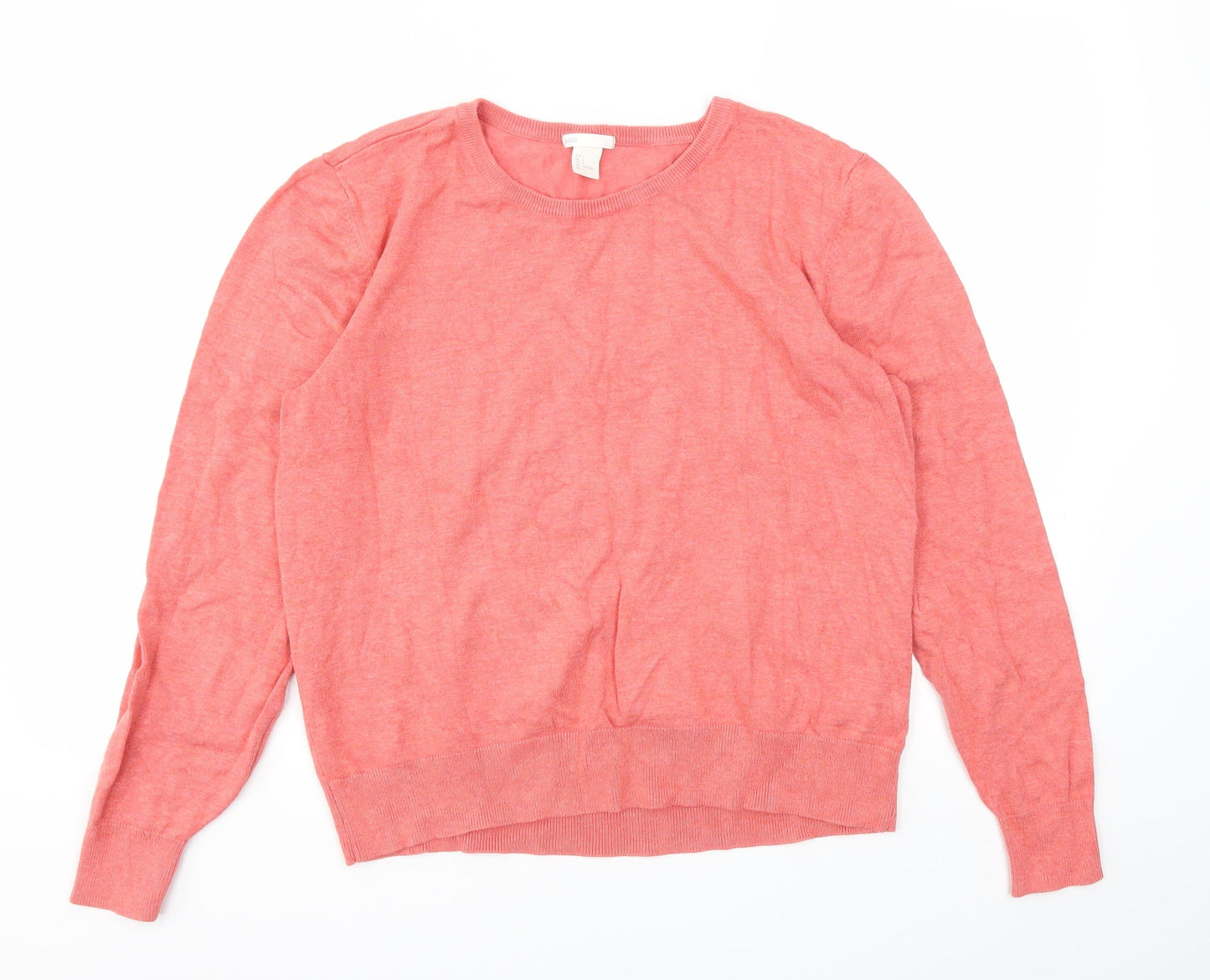 Womens UK Size L H&M Pink Pullover Jumper