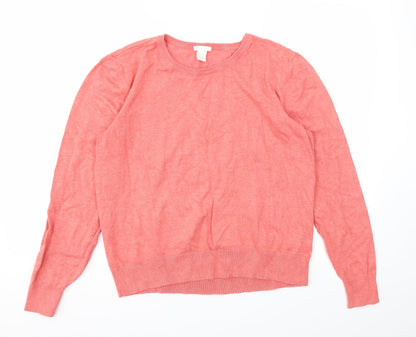 Womens UK Size L H&M Pink Pullover Jumper