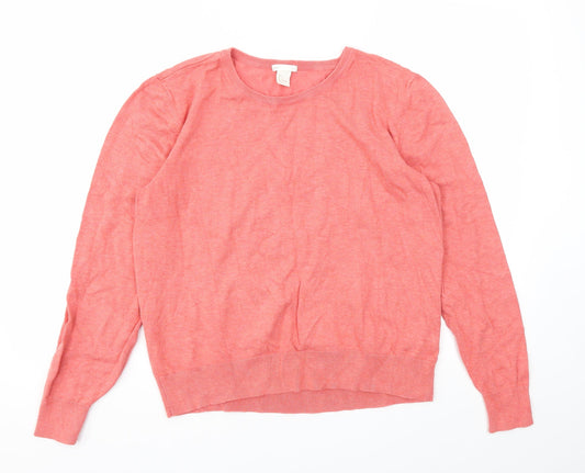 Womens UK Size L H&M Pink Pullover Jumper