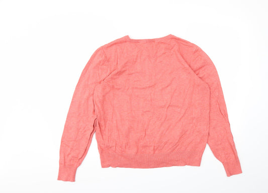 Womens UK Size L H&M Pink Pullover Jumper