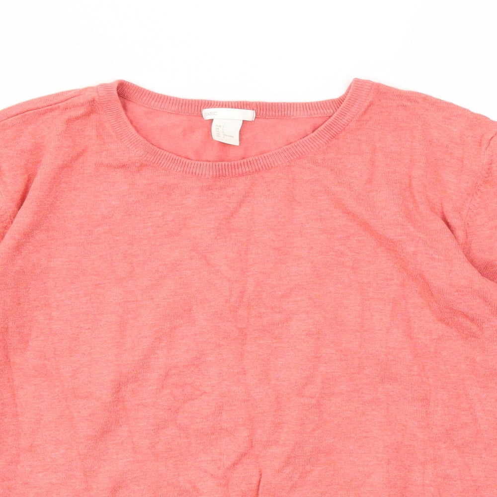 Womens UK Size L H&M Pink Pullover Jumper