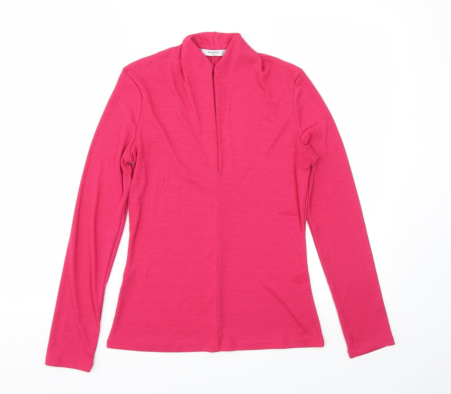 Womens UK Size M Mango Pink Basic Blouse