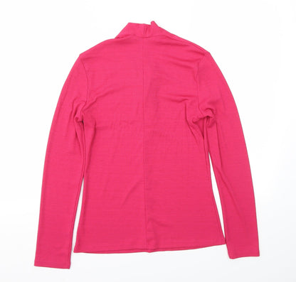 Womens UK Size M Mango Pink Basic Blouse