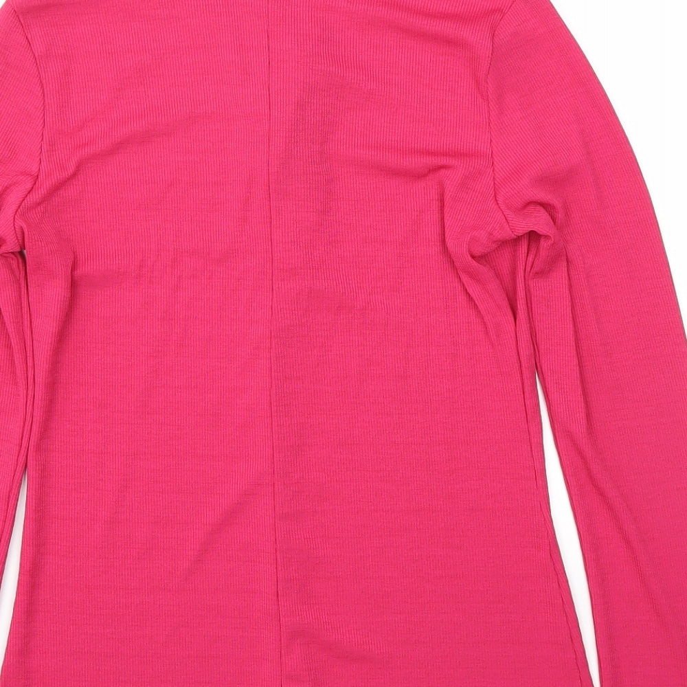 Womens UK Size M Mango Pink Basic Blouse