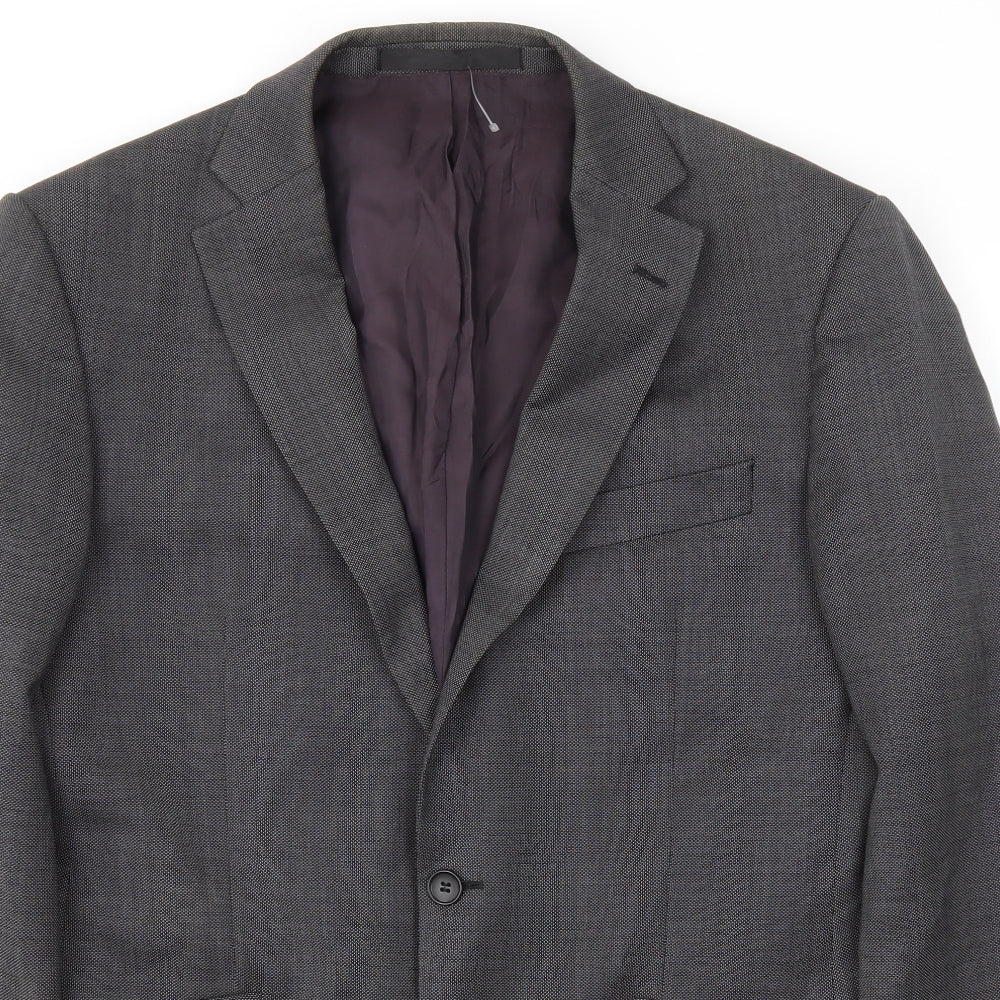 Mens UK Size 40 M&S Regular Grey Suit Jacket