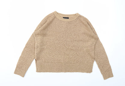 Womens UK Size S New Look Beige Pullover Jumper