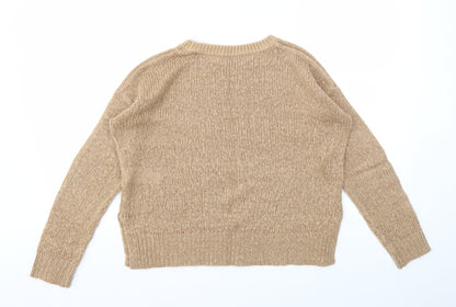 Womens UK Size S New Look Beige Pullover Jumper