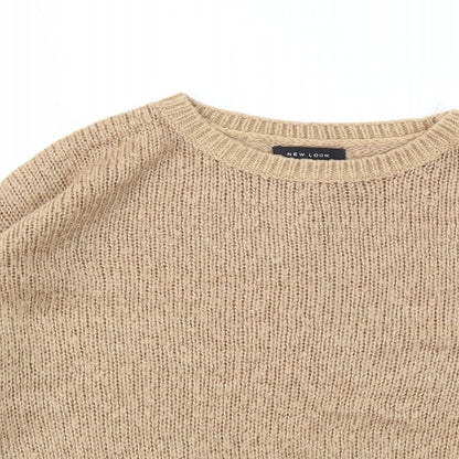 Womens UK Size S New Look Beige Pullover Jumper